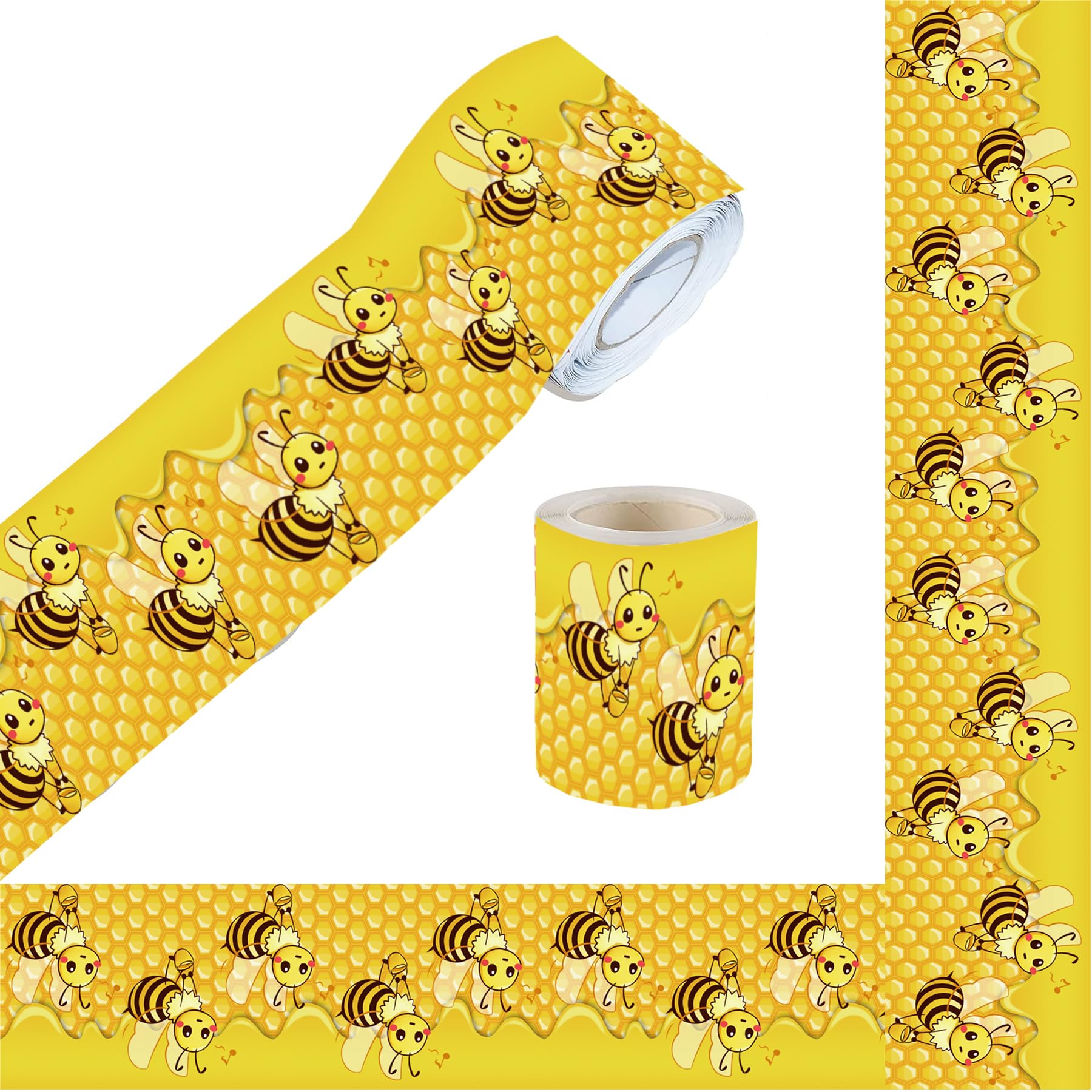 Bee Bulletin Borders 36Ft Bee Honey Bulletin Board Back To School Decoration Borders For World Bee Day Summer Party Home Office