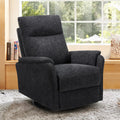 Swivel Rocking Recliner Glider Chair, Upholstered Fabric Reclining Rocker Chair with Footrest for Living Room, Nursery, Bedroom,