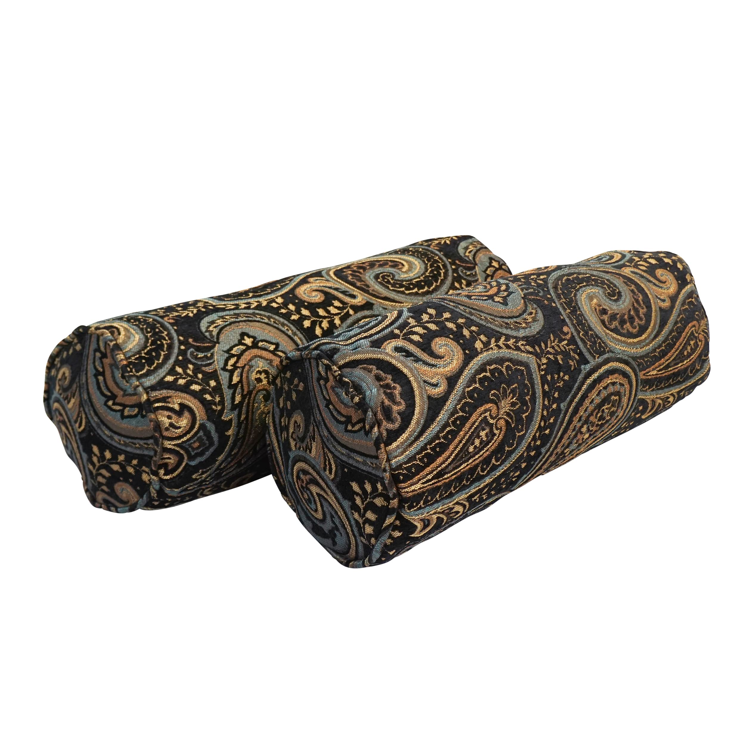 Blazing Needles Corded Jacquard Chenille Bolster Pillow - Thumbnail 2