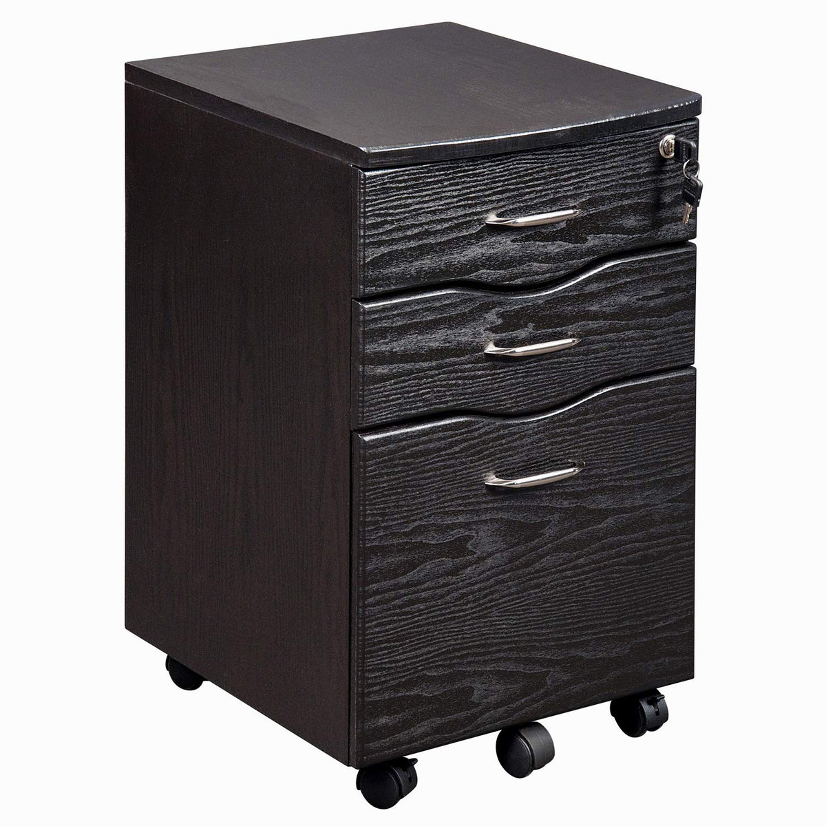 Techni Mobili Rolling Storage And File Cabinet, Espresso