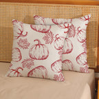 Fall Pillow Covers 18X18 Burgundy Red Pumpkin Decor Throw Pillows Case For Couch Maple Leaves Autumn Harvest Thanksgiving Farmho