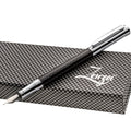 Zenzoi Elite Carbon Fiber Fountain Pen - Elegant Writing Experience With Schmidt Medium Nib. Luxury Pen Gift Set, Converter, 2 I