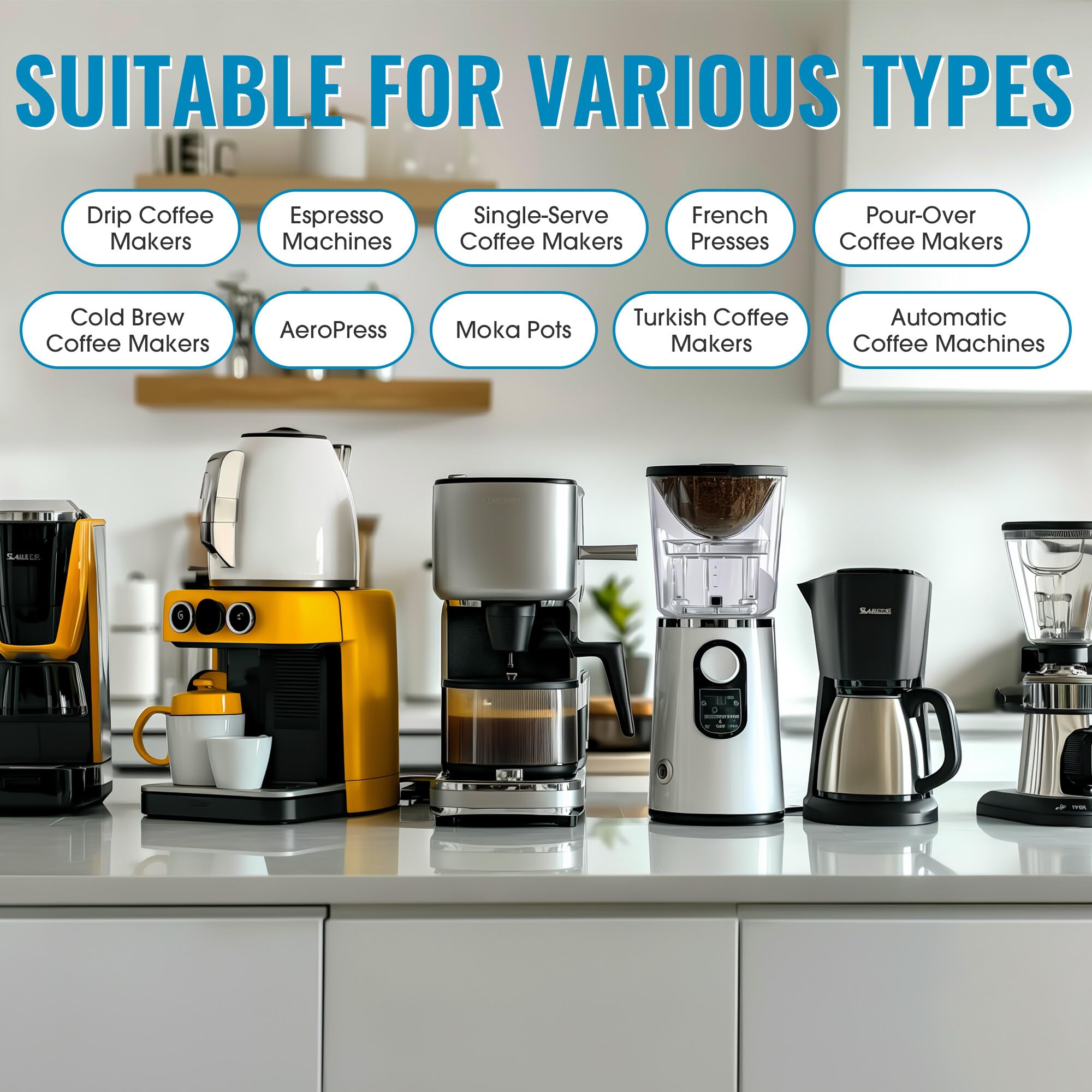 Poesie 30 Count Coffee Machine Cleaning Tablets, Coffee Maker Cleaner And Descaler For All Coffee Machine