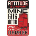 Attitude Gets Better in the Garage Wood Wall Decor - Funny Sign for Garage, Shop, or Man Cave