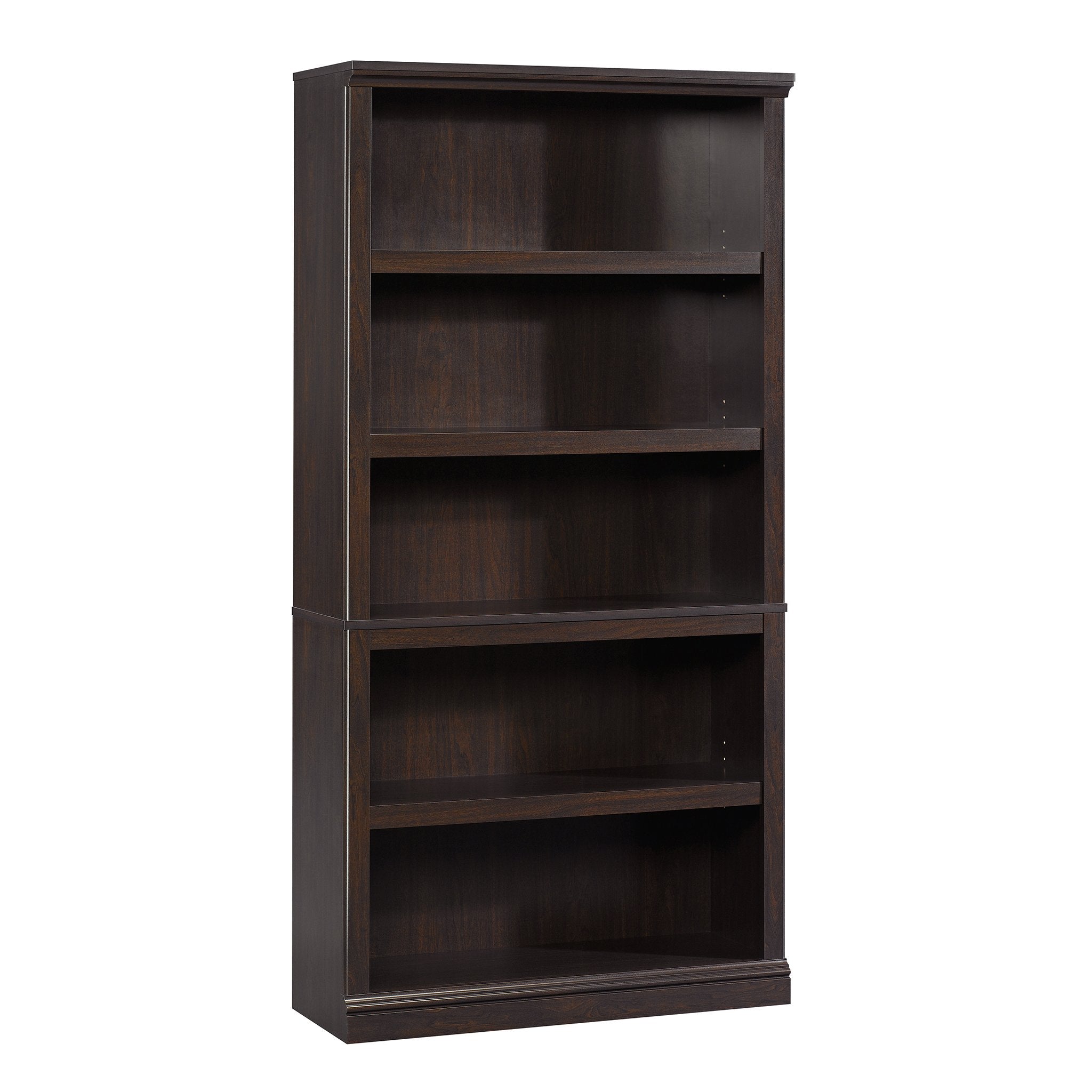 Sauder Miscellaneous Storage 5 Bookcase/Book Shelf, L: 35.28' X W: 13.23' X H: 69.76', Jamocha Wood