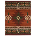 YHSF South West Native American Area Rug C318 (Rust, 5 Feet x 7 Feet)