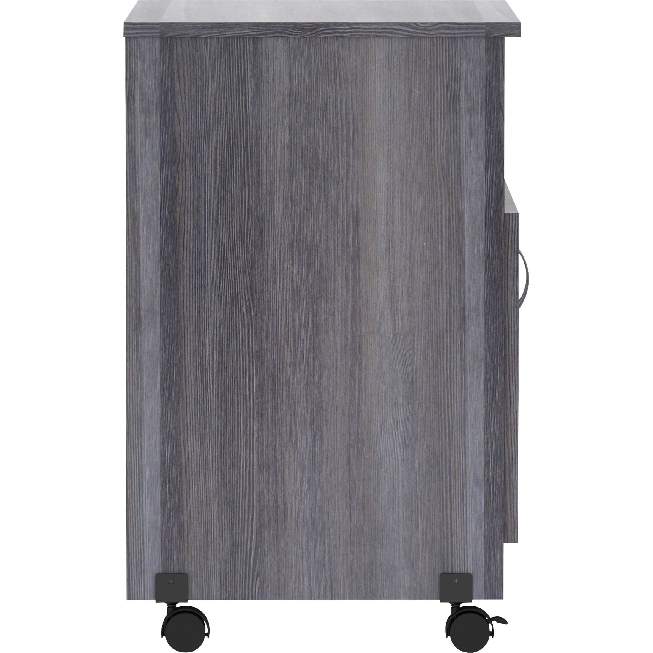 Lorell, LLR69627, Deluxe Mobile Machine Stand, 1 Each, Weathered Charcoal