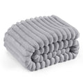 Bedsure Light Grey Fleece Blanket For Couch - Super Soft Cozy Blankets For Women, Cute Small Blanket For Girls, 50X70 Inches