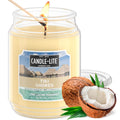 CANDLE-LITE Everyday Scented Tiki Shores Scented, One 18 oz. Single-Wick Aromatherapy Candle with 110 Hours of Burn Time, Off-Wh