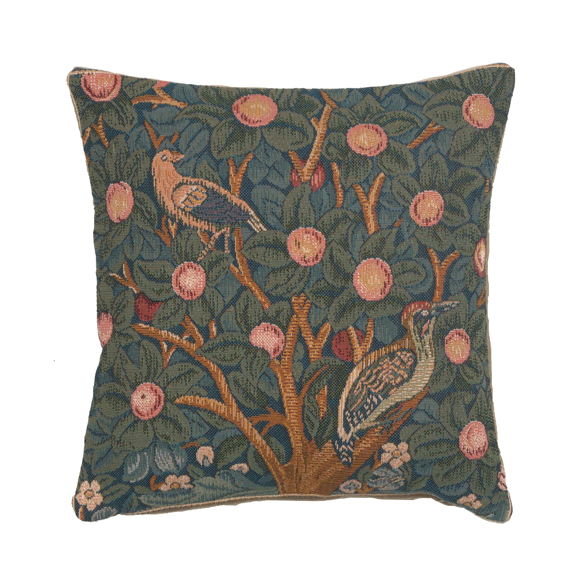 Charlotte Home Furnishings Inc. C Le Pic Vert Square Throw Pillow Cover - 14 X 14 Decorative Boho Cushion Case For European Cott