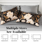 Exq Home Satin Pillowcase For Hair And Skin Queen - Peony Printed Standard Silk Pillowcase 2 Pack 20X26 Inches - Satin Pillow Ca