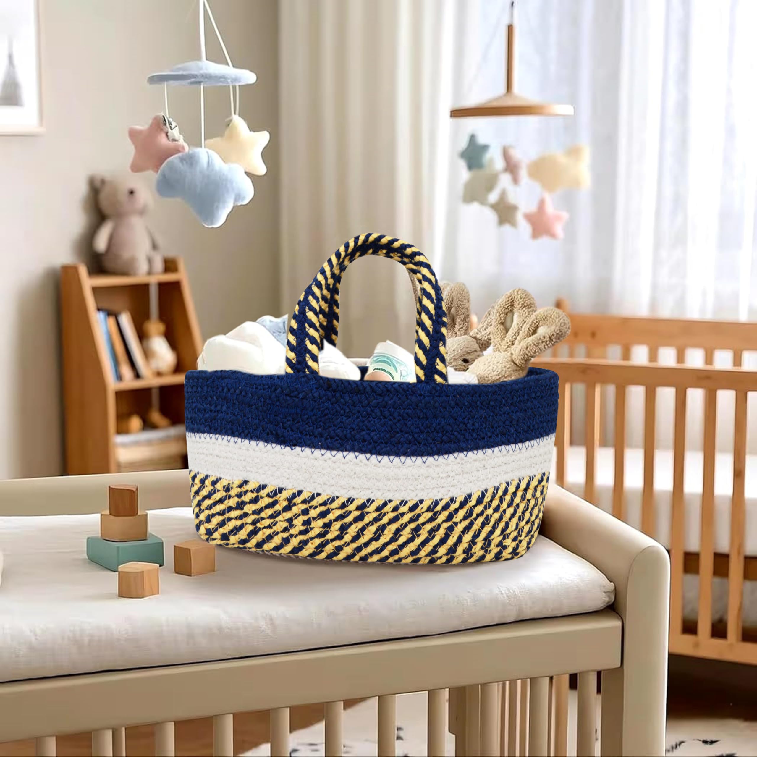 Ladli Jee Jute Storage Basket, Organisers, EasyCarry Handles, Foldable For Storage