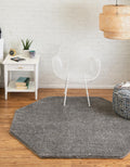 Unique Loom Solo Collection Area Rug - Calabasas (7 10 Octagon, Gray)