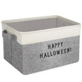 Lukeline Halloween Boo Basket with Handles, Personalized Trick or Treat Storage Baskets Organizer, Halloween Basket Gifts Organi