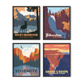 HAUS AND HUES Vintage Poster Set national parks Art Prints Nature Wall Art, and Mountain Print Set Abstract, Mountain Posters, N