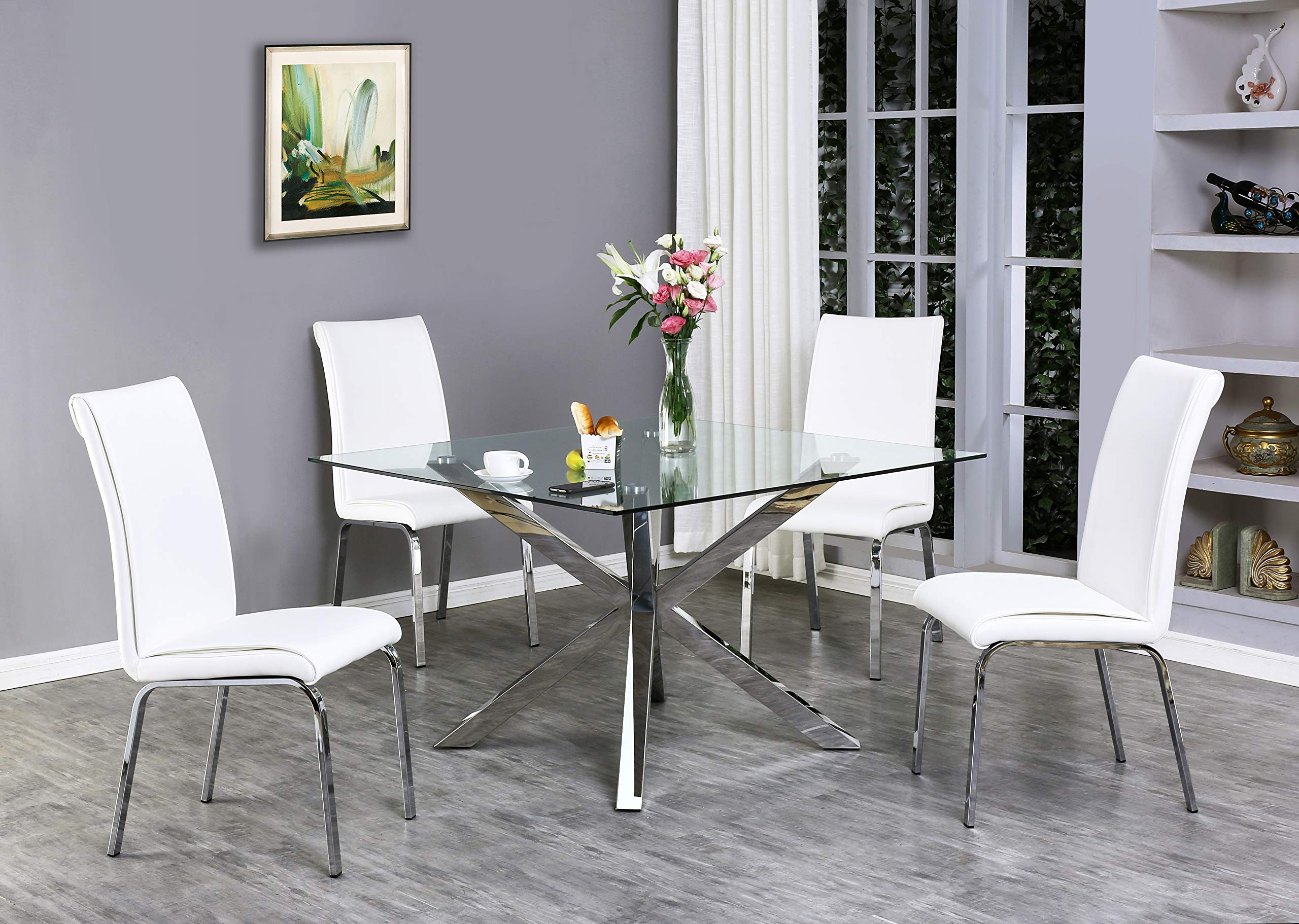 Best Quality Furniture Dining Chair (Set of Two), white