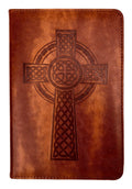 Sohospark Celtic Cross Refillable Faux Leather Journal, 6X8.7 Vegan Lined Writing Journal For Women Or Men
