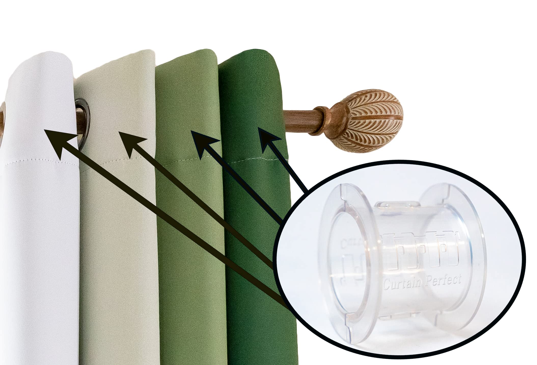 Curtain Spacers (Small) - Curtain Shapers - Drapery Spacers - Curtain Accessories - Pleats