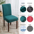 Genina Chair Covers For Dining Room Chair Covers Dining Chair Slipcovers Stretch Kitchen Parsons Chair Covers (Teal, 6 Pcs)