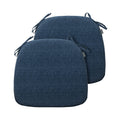 Magpie Fabrics Outdoor/Indoor 17'X16'X2' Chair Cushions With Ties Set Of 2, Waterproof U-Shape Seat Pads Decoration For Patio