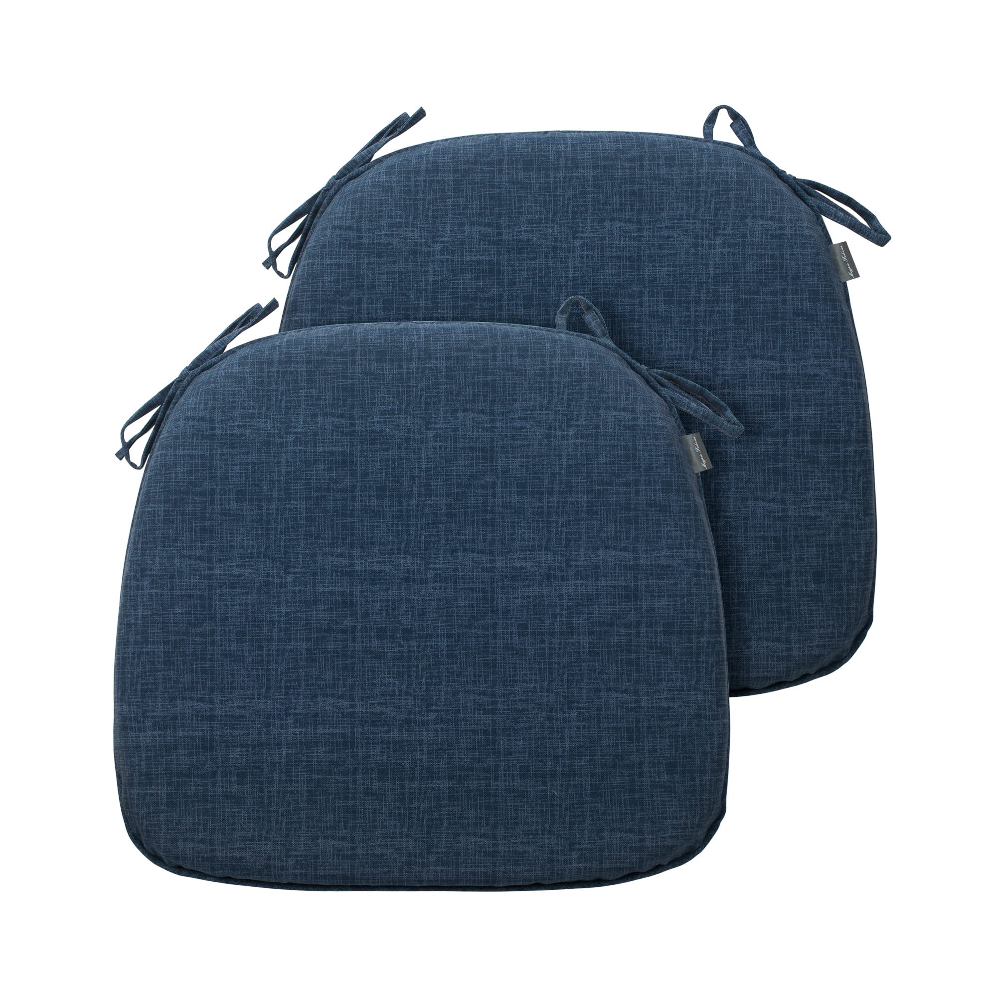 Magpie Fabrics Outdoor/Indoor 17'X16'X2' Chair Cushions With Ties Set Of 2, Waterproof U-Shape Seat Pads Decoration For Patio