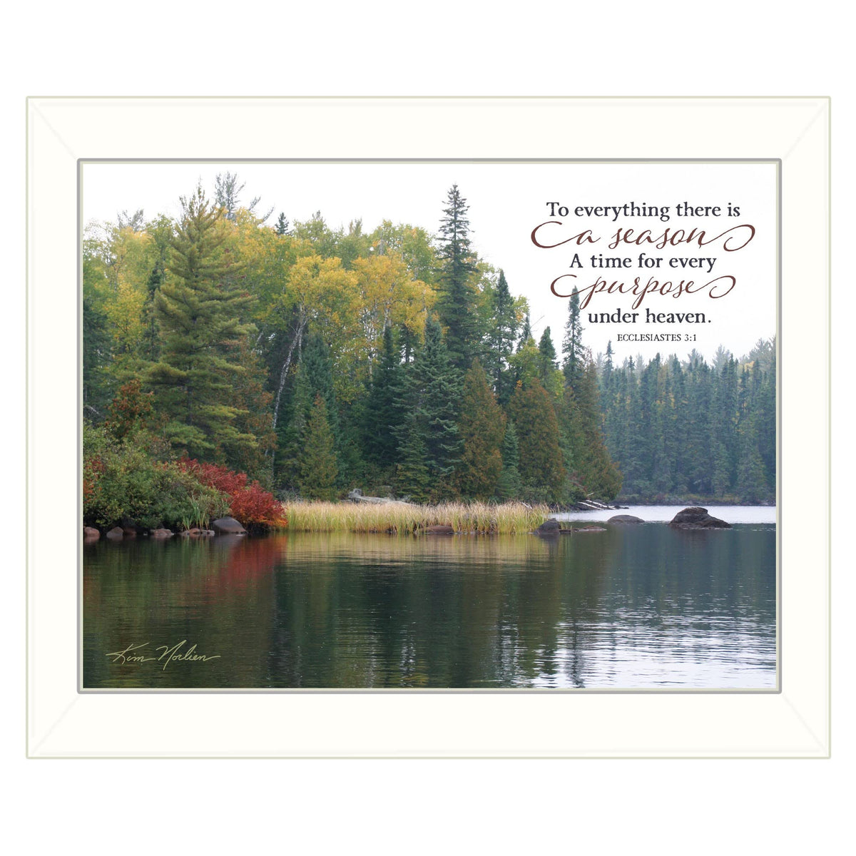 To Everything There Is A Season 2 White Framed Print Wall Art