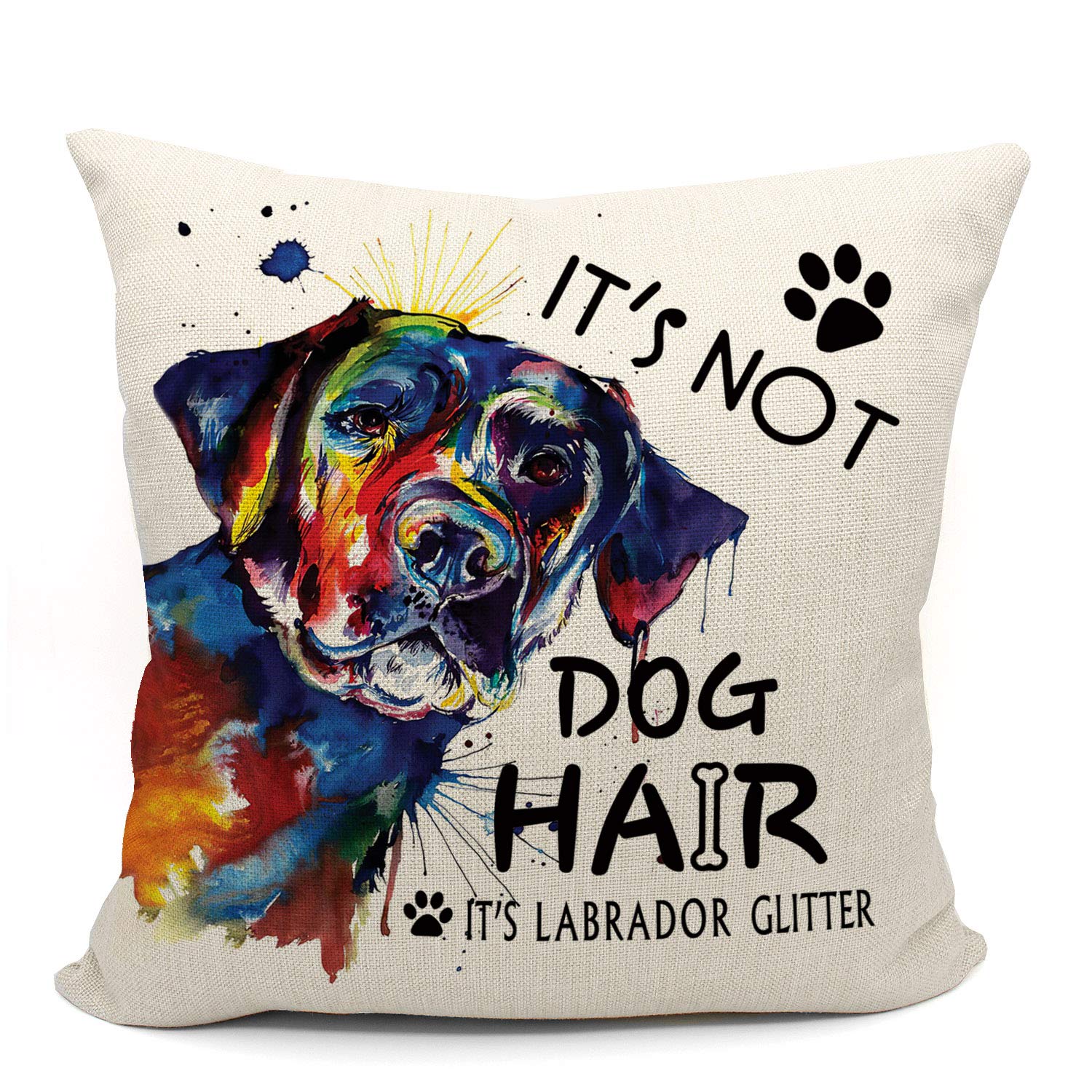Mancheng-Zi Labrador Pillow Covers 18X18,Black Lab Gifts,Labrador Retriever Gifts,Labrador Retriever Pillowcase Covers,Labrador