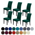 Howhic Chair Covers for Dining Room Set of 6, Stretchy Dining Chair Covers, Textured Jacquard Kitchen Chair Slipcovers, Classy D