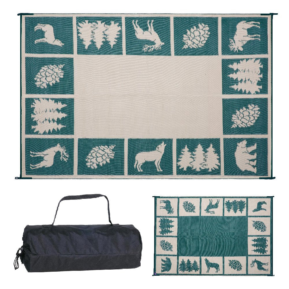 Stylish Camping 226094 6-feet by 9-feet Reversible Mat, Plastic Straw Rug, Large Floor Mat for Outdoors, RV, Patio, Backyard, Pi