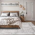Realife Machine Washable Area Rug Runner - Living Room Bedroom Bathroom Kitchen Entryway Office - Padded Low Pile Stain Resistan