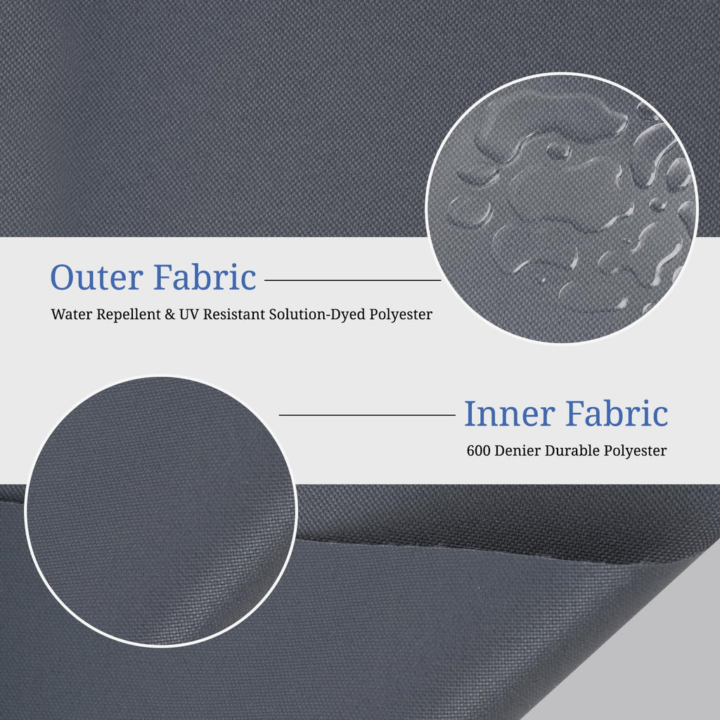 Covers & All Square Patio Cushion Covers For Outdoor Furniture, Armchair, Water, Tear & Uv Resistant Pu Coated Polyester Slipcover With Zippers (Pack Of 2) (24' L X 24' W X 4' Thick, Charcoal Gray)