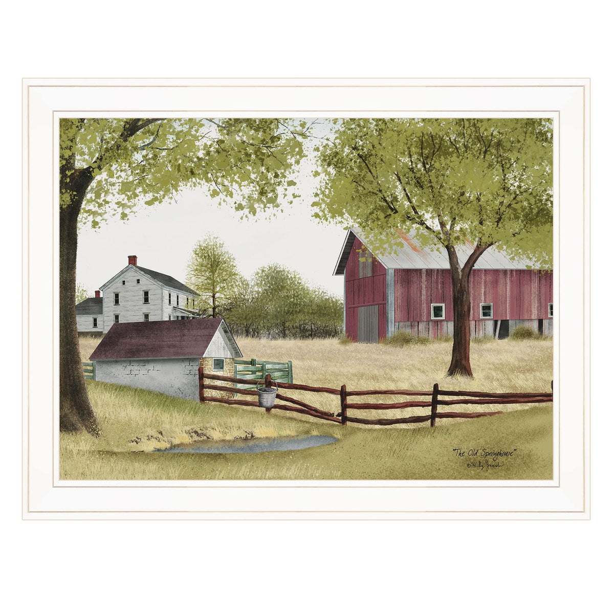 The Old Spring House 3 White Framed Print Wall Art