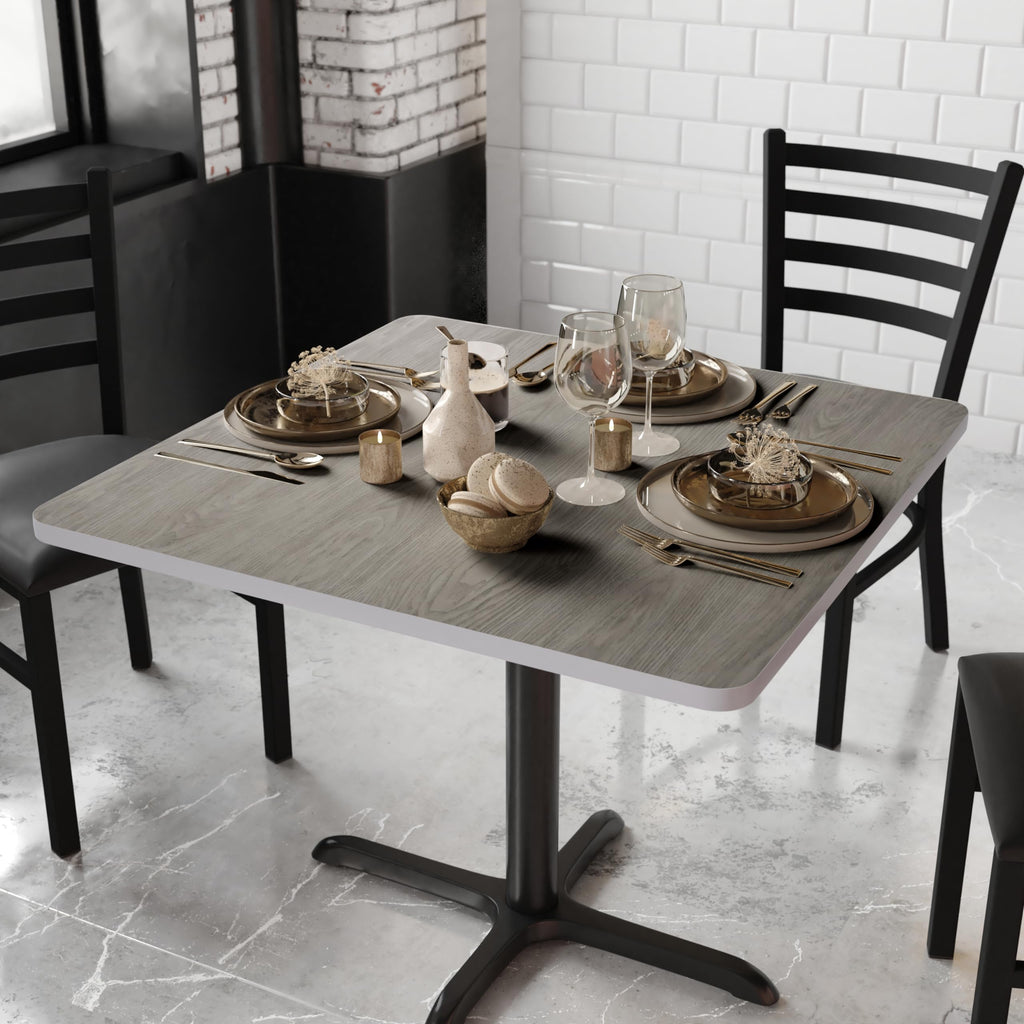 Flash Furniture Glenbrook 36' Square Table Top With White Or Gray Reversible Laminate Top (Pack Of 1)