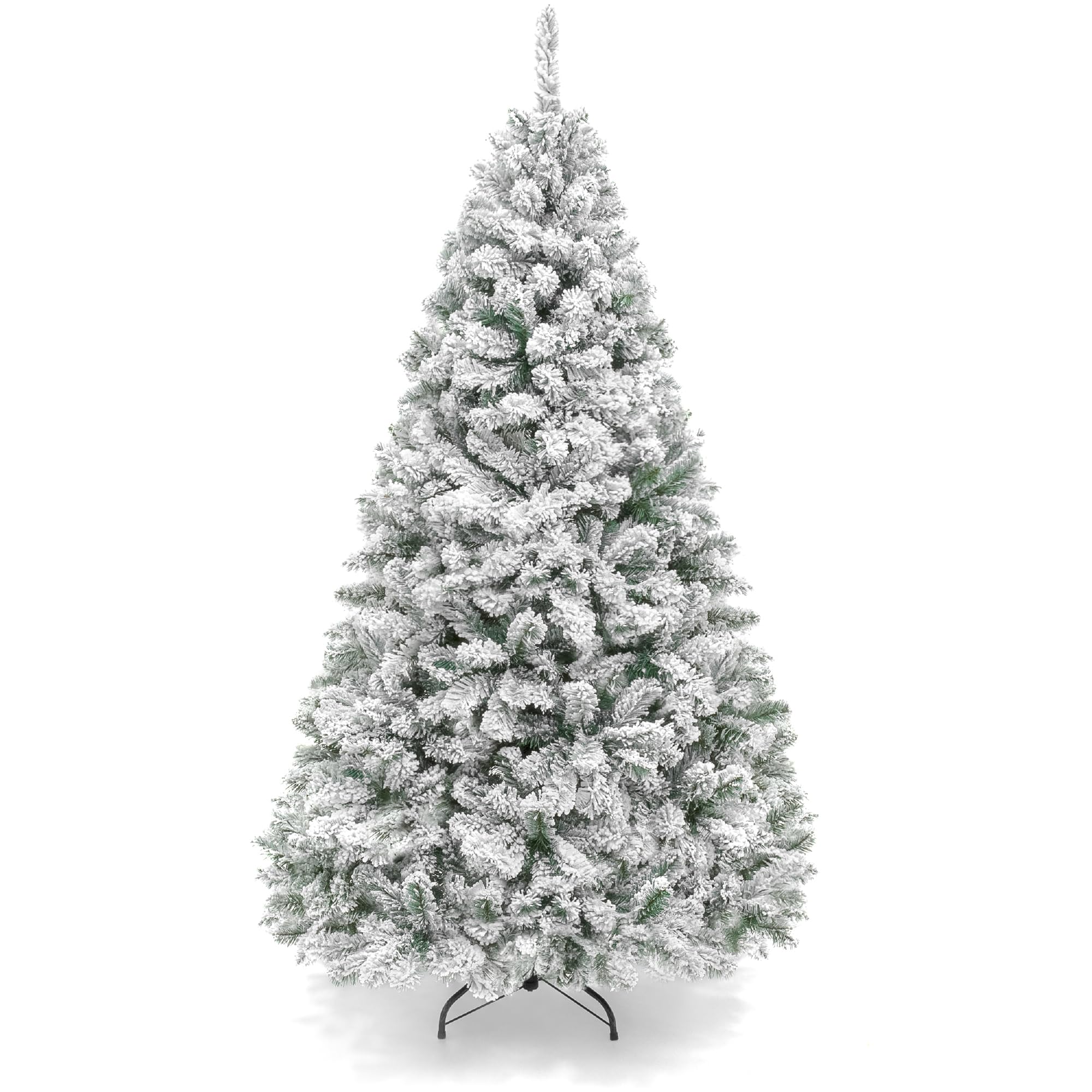Best Choice Products Artificial Christmas Tree, 12ft Unlit Snow Flocked Design Pine Tree, Full Appearance Snowy w/Easy Assembly,
