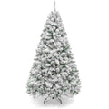 Best Choice Products Artificial Christmas Tree, 4.5ft Unlit Snow Flocked Design Pine Tree, Full Appearance Snowy w/Easy Assembly