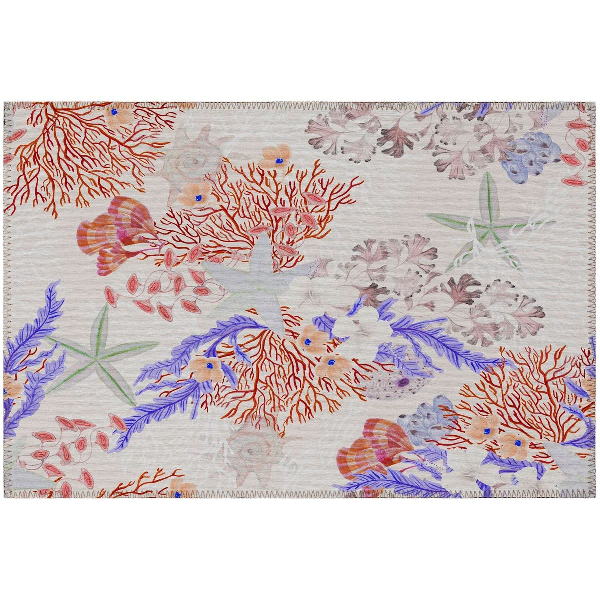 Seabreeze Sz1 Ivory Coastal Rug Rectangle 10' X 14'