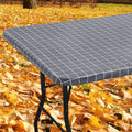 Spotjoy Rectangle Tablecloth, Elastic Fitted Flannel Backed Plastic Table Covers For 6Ft Table, Waterproof Wipeable Vinyl Tablec
