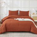 Avelom Terracotta Seersucker Twin/Twin Xl Comforter Set (68X90 Inches), 2 Pieces-100% Soft Microfiber Lightweight Comforter With 2 Pillowcases, All Season Down Alternative Comforter Set For Bedding