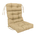 Blazing Needles Indoor/Outdoor Tufted Seat/Back Chair Cushion, 20 x 42, Sandstone