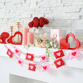 SmoothNovelty Felt Heart Envelopes Banner Valentine's Banner Garland Valentines Day Hanging Decorations Heart Envelopes String G