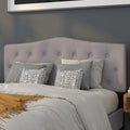 Flash Furniture Cambridge Tufted Upholstered Queen Size Headboard In Light Gray Fabric