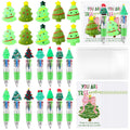 TaoBary 15 Sets Xmas Tree Motivational Support 4-in-1 Multicolor Ballpoint Pen Squeeze Mini Stress Balls Gift Bulk Inspirational