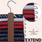 Uinicor Tie Hanger,Tie Organizer For Closet 20 Storage Capacity,Wooden Necktie Organizer Tie Holder,360 Degree Rotating Accessor