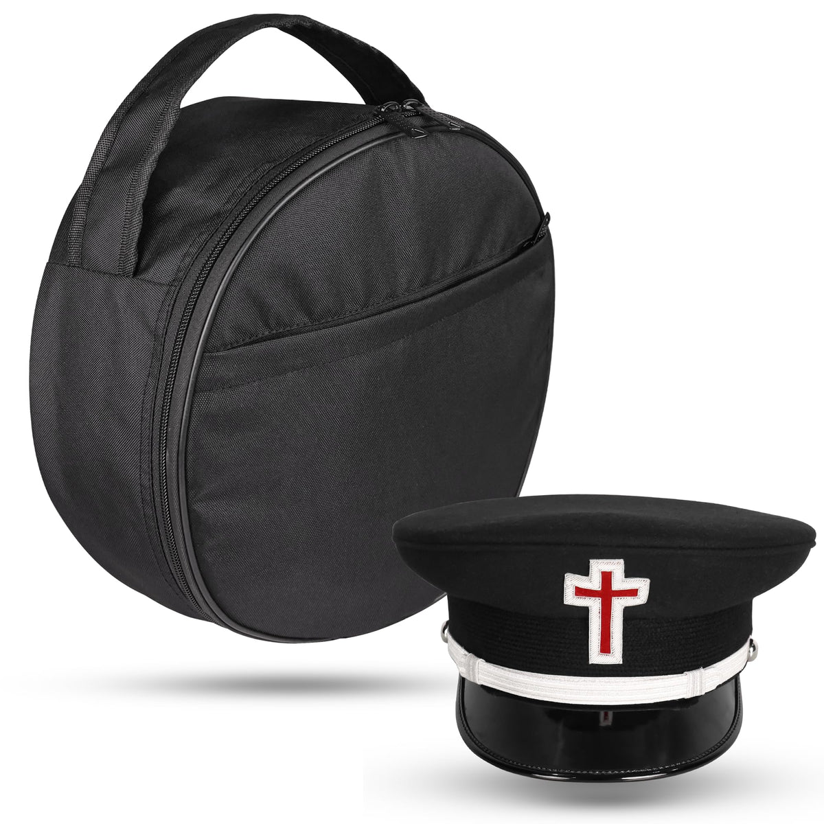 SialkotCrafts Millitary Peak Cap & Baseball Cap Organizer Travel Case  Dust, Water & Wrinkle Resistant Hat Storage with Carryin