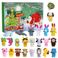 Christmas Advent Calendar 2024 for Kids 24 Days Christmas Countdown Calendar with 24 Pcs Animal Finger Puppets Plush Toys Christ