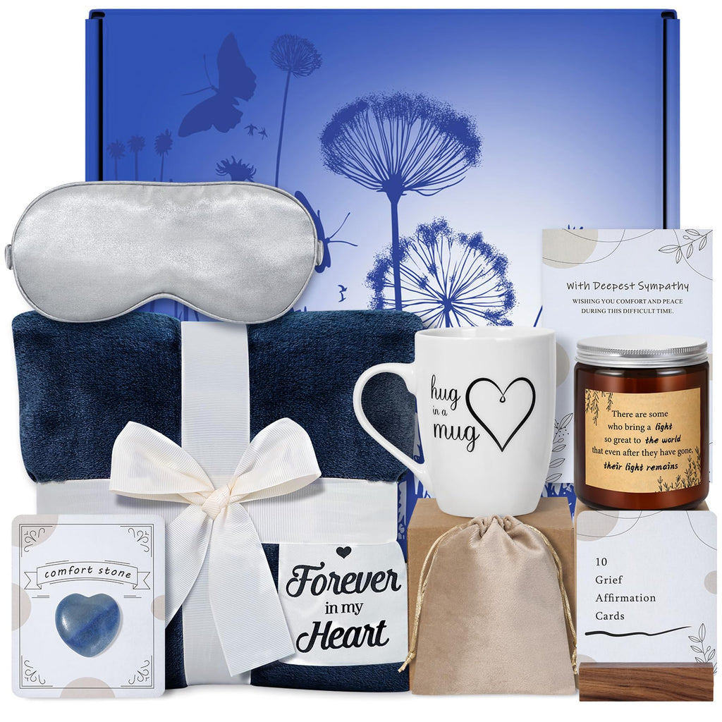 Condolences Gift Basket for Loss, Sympathy Gift Baskets for Loss of Loved One, Bereavement Memorial Gift for Funeral, Sorry for 
