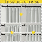 Nicetown Faux Linen Room Darkening Living Room Curtains, Pinch Pleated Curtains Thick Linen Blend Thermal Insulated Noise Reduci