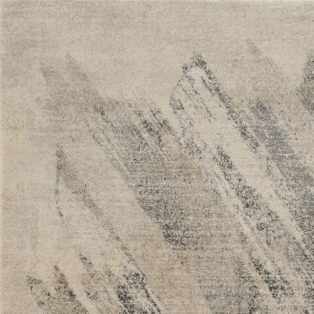 HomeRoots Decor 8'10-inch x 13' Polypropylene Ivory/Grey Area Rug