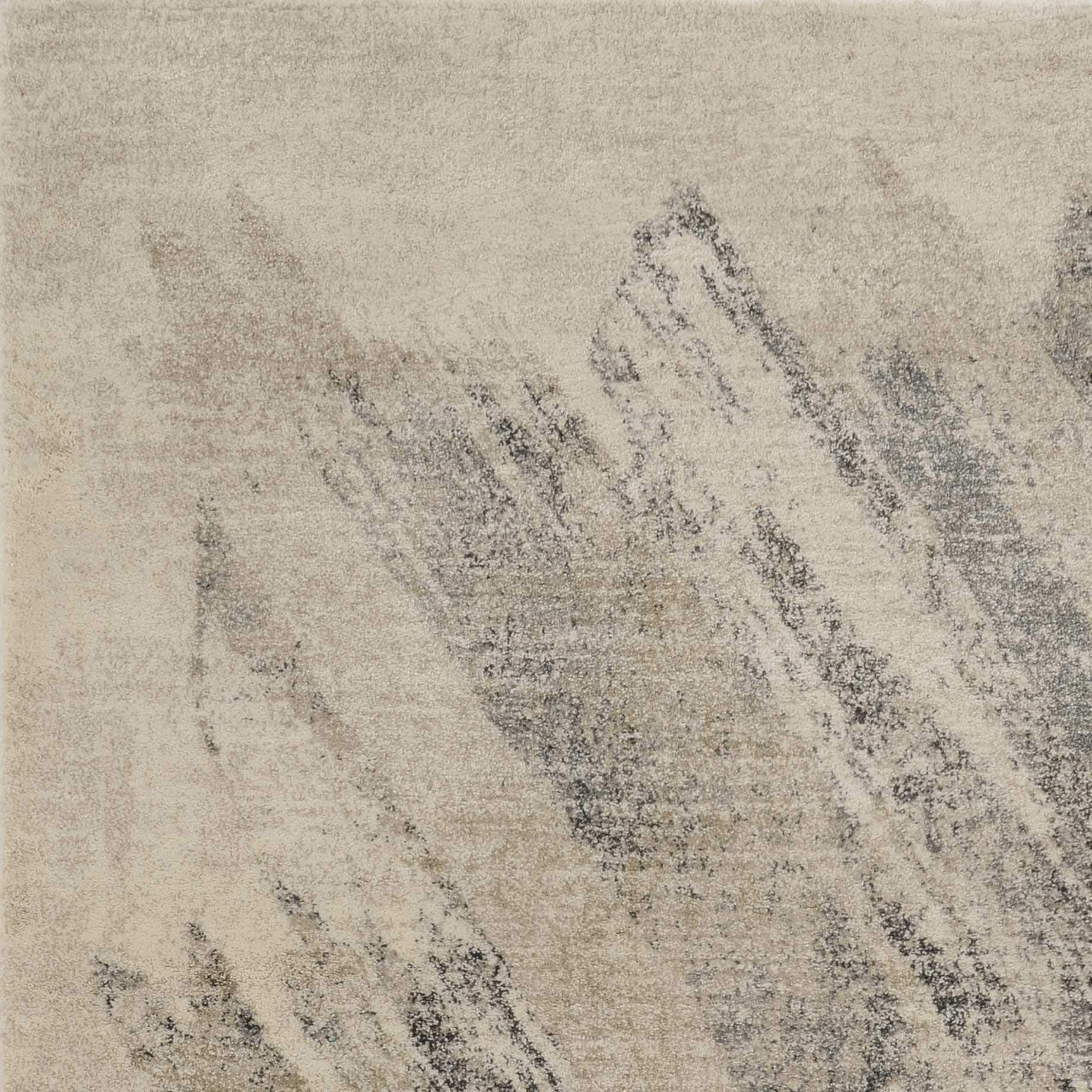 HomeRoots Decor 8'10-inch x 13' Polypropylene Ivory/Grey Area Rug