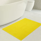 American Soft Linen Bath Rug, 17 In 24 In 100% Cotton Bath Mats Rugs For Bathroom, Non Slip Washable Shaggy Form Area Rugs, Yell